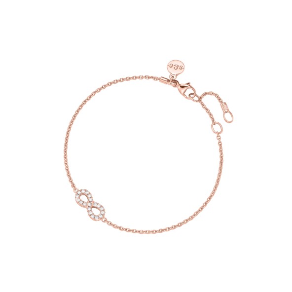 Diamantarmband Infinity 18 Karat Roségold