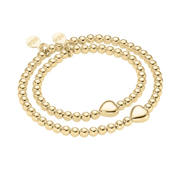 Mutter & Tochter Set Herz Sterlingsilber goldplattiert