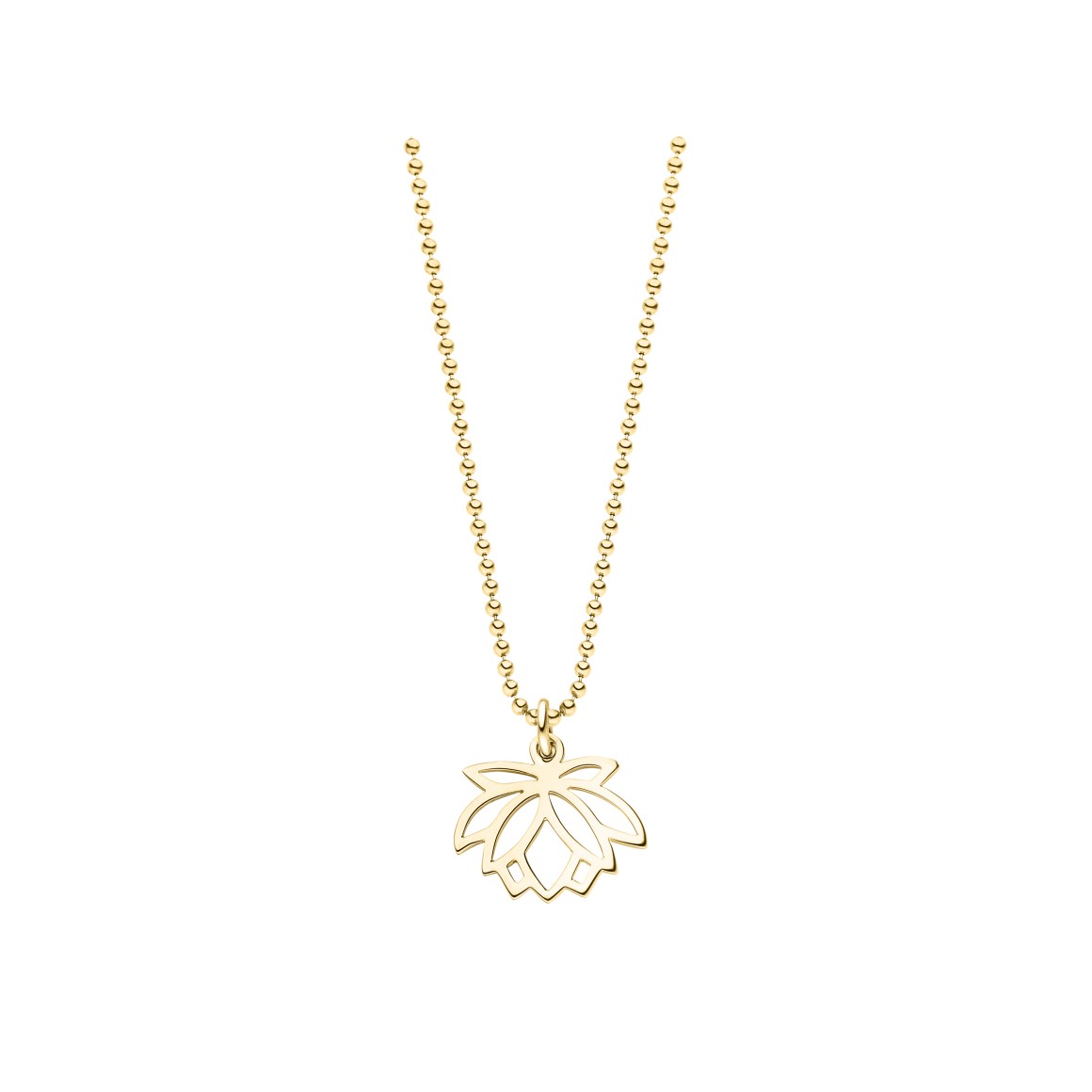 Halskette Lotus Sterlingsilber goldplattiert
