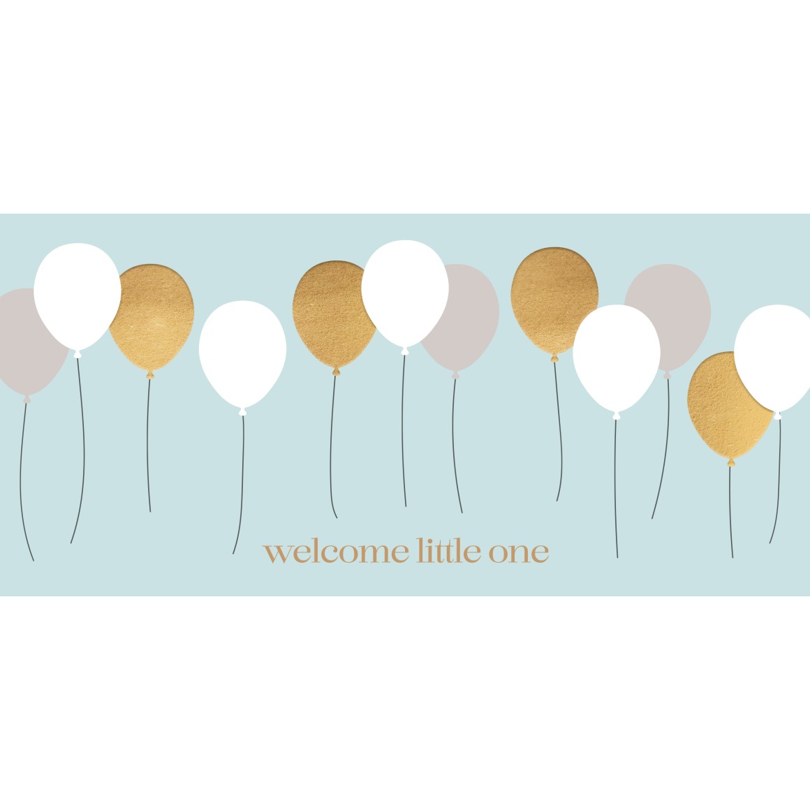 card welcome little one blue