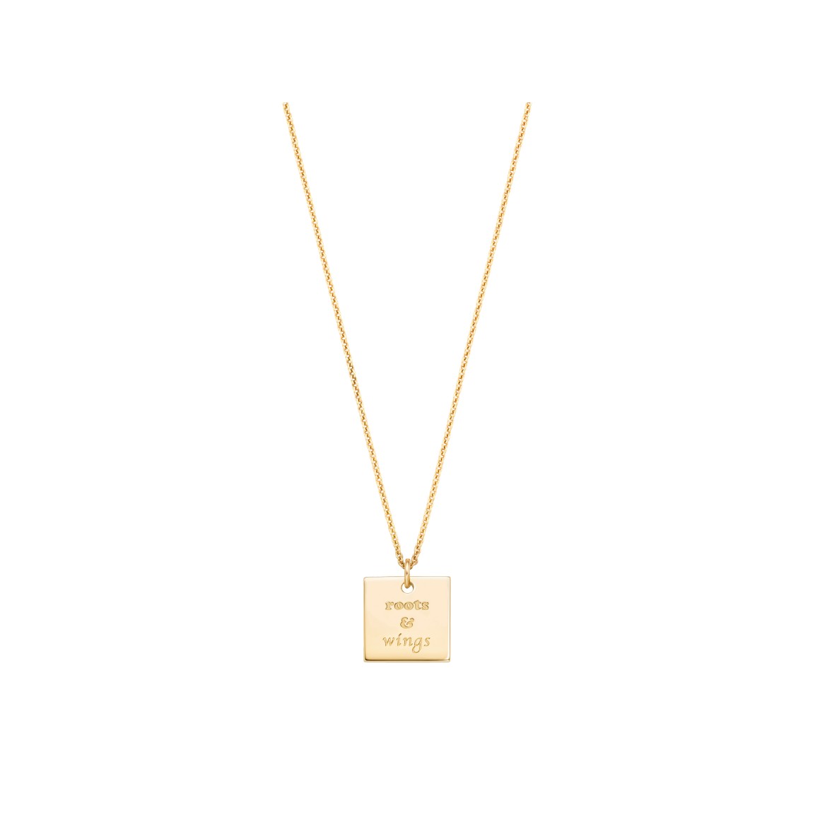 square necklace 18 karat gold