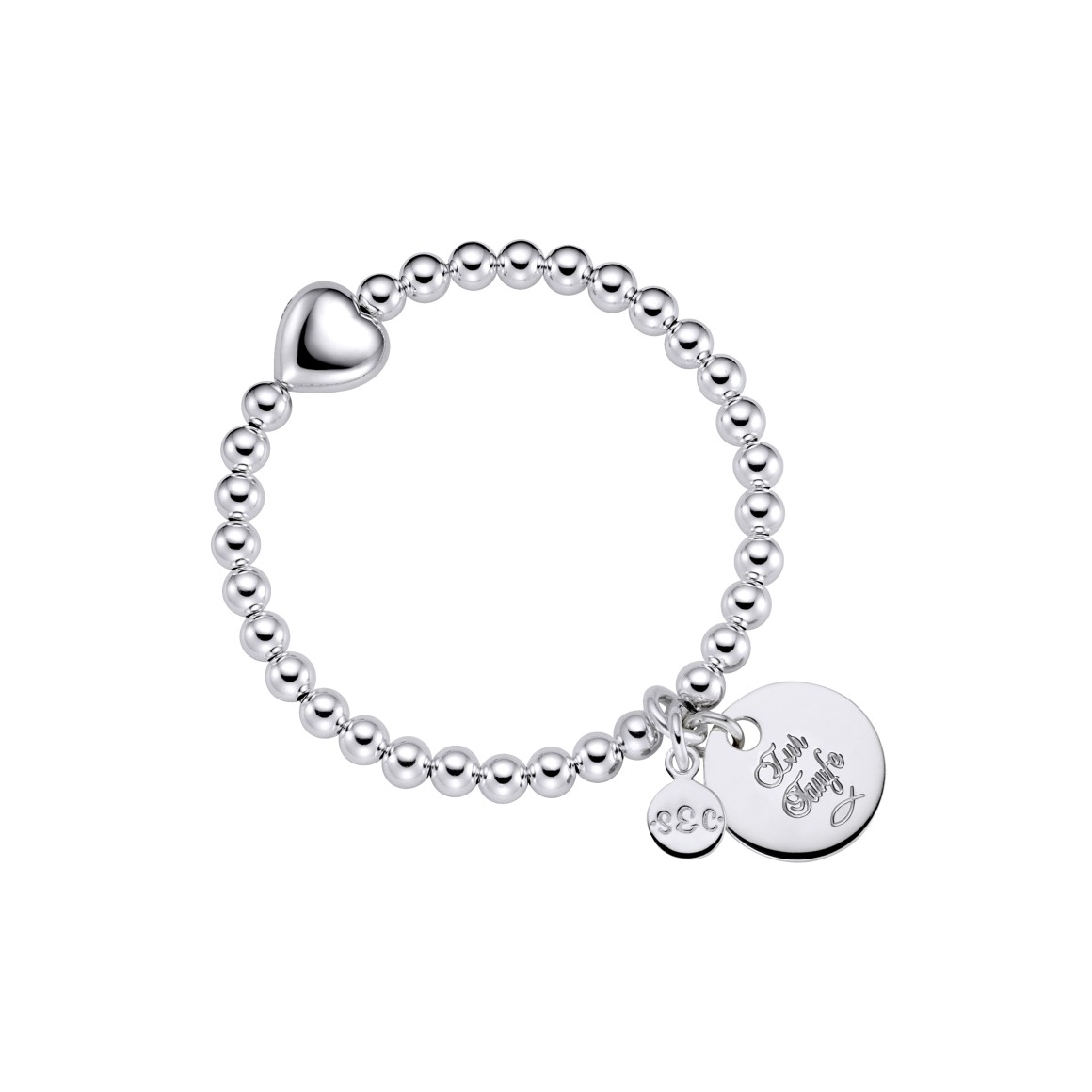 kids engraved heart bracelet